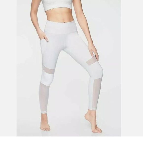 ATHLETA Meshblock Pocket Pura Tight Leggings White size small - Picture 1 of 7